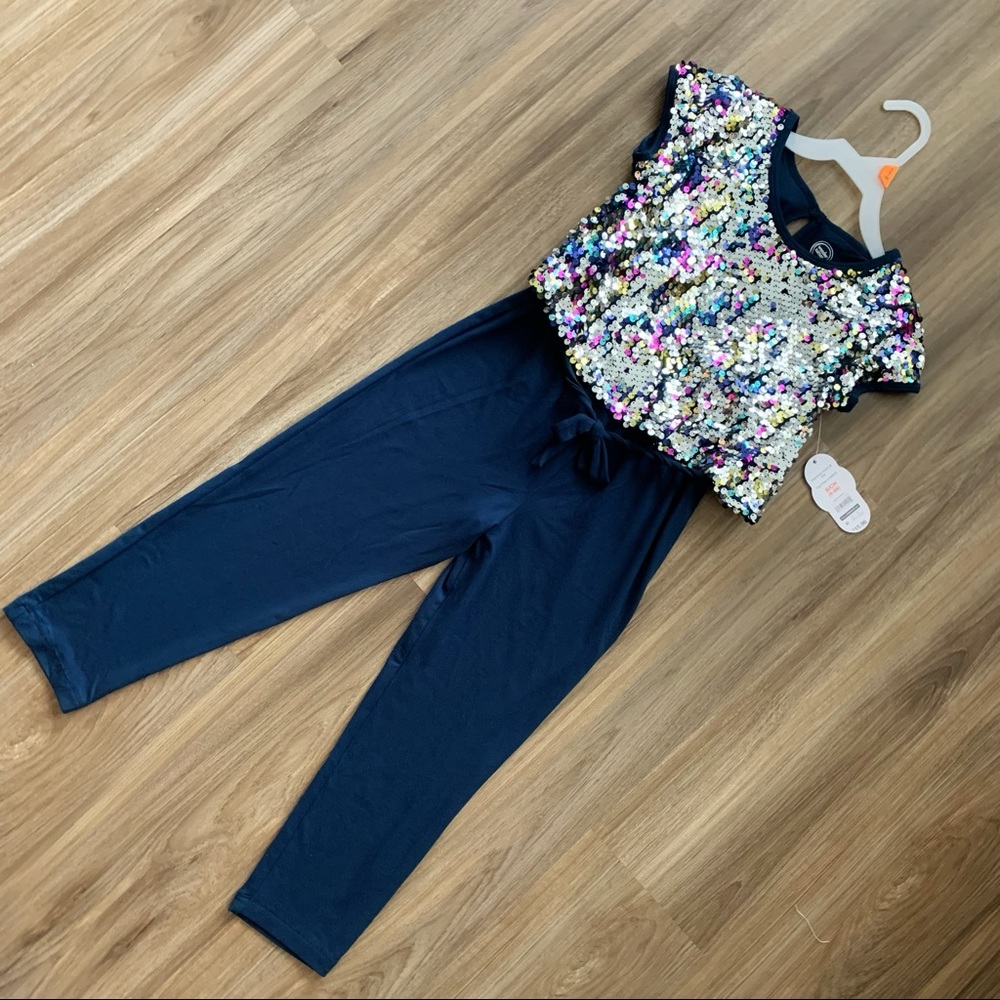 Little Girl’s Navy Blue Jumpsuit